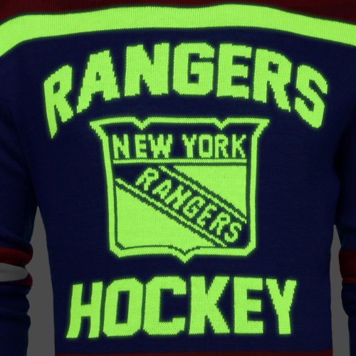  FOCO New York Rangers Ugly Glow In The Dark Sweater - Mens - Mens Small