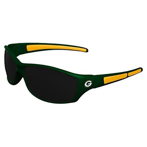  FOCO NFL Green Bay Packers Athletic Wrap Sunglassesteam Logo Athletic Wrap Sport Sunglasses, Team Color, One Size