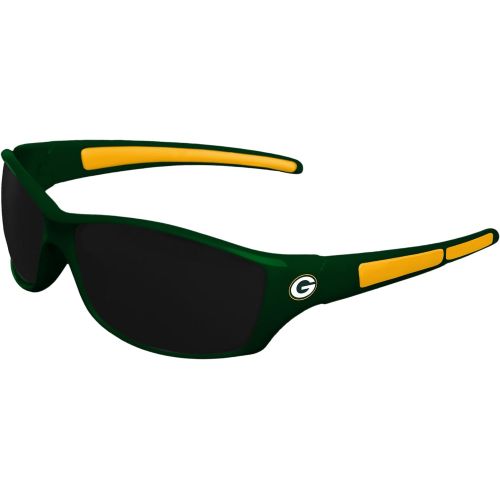  FOCO NFL Green Bay Packers Athletic Wrap Sunglassesteam Logo Athletic Wrap Sport Sunglasses, Team Color, One Size