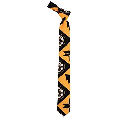  FOCO Boston Bruins Patches Ugly Printed Tie - Mens