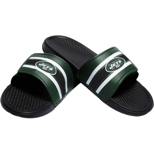  FOCO New York Jets NFL Mens Stripe Legacy Sport Slide - XL