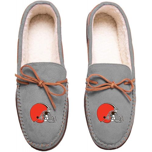  FOCO Football Mens Team Color Big Logo Moccasin Slippers Shoe - Pick Team