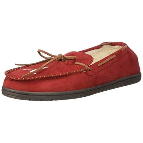  FOCO NCAA Mens Team Color Big Logo Moccasin Slippers