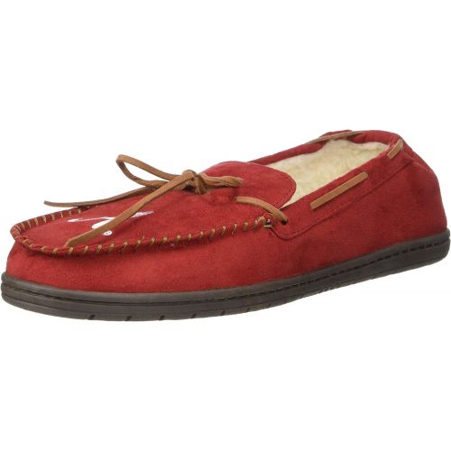  FOCO NCAA Mens Team Color Big Logo Moccasin Slippers