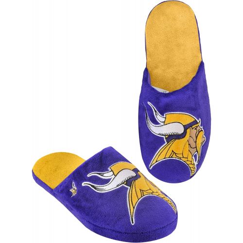  FOCO Minnesota Vikings 2011 Big Logo Men Slipper Tpr Sole Extra Large