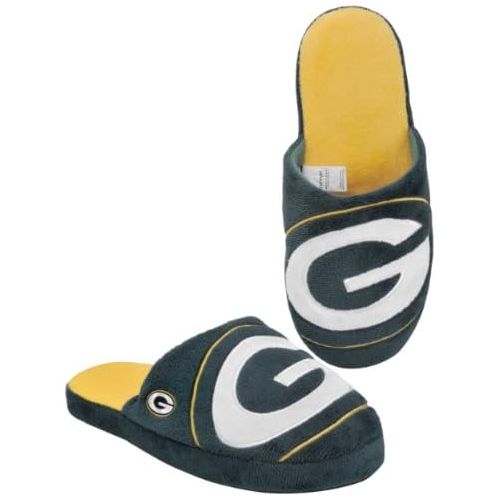  FOCO Green Bay Packers 2011 Big Logo Men Slipper Tpr Sole Large