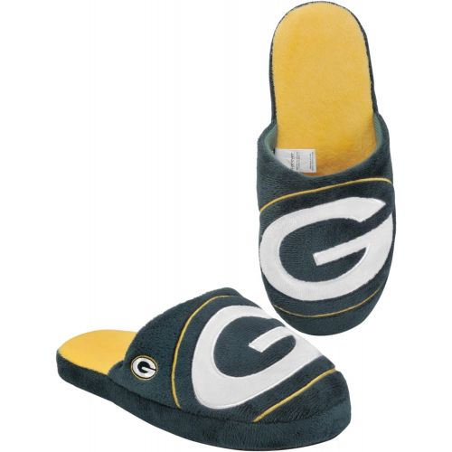  FOCO Green Bay Packers 2011 Big Logo Men Slipper Tpr Sole Large