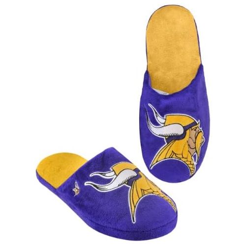  FOCO Minnesota Vikings 2011 Big Logo Men Slipper Tpr Sole Medium