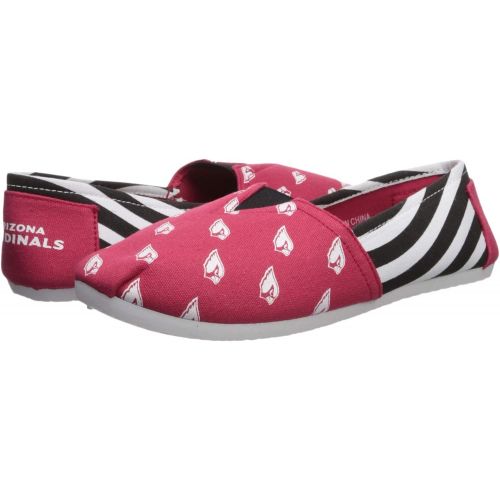  FOCO NFL Womens Canvas Stripe Slip On Shoes