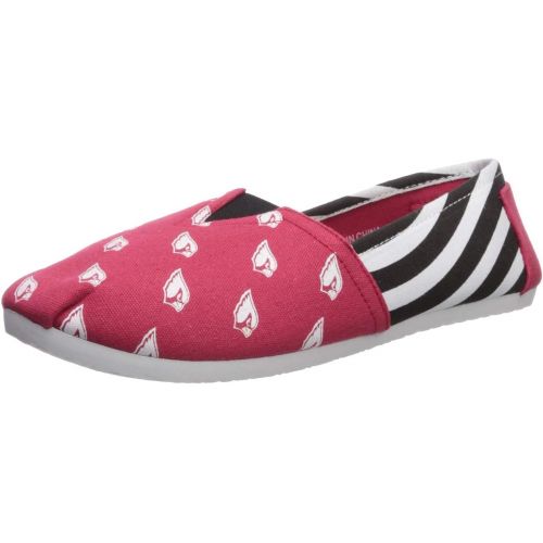  FOCO NFL Womens Canvas Stripe Slip On Shoes