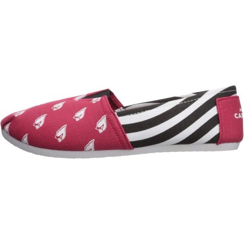  FOCO NFL Womens Canvas Stripe Slip On Shoes