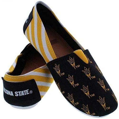  FOCO NCAA Womens College Canvas Stripe Slip On Shoes