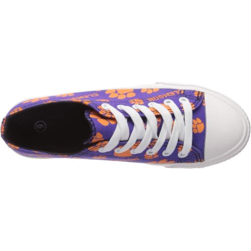  FOCO NCAA Womens Low Top Repeat Print Canvas Shoes