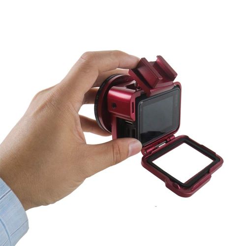  FOCOQI Focoqi Aluminium Alloy Skeleton Protective Case with 52 mm UV Filter for Gopro Hero 5 Hero 6 Hero 7 Black Action Camera