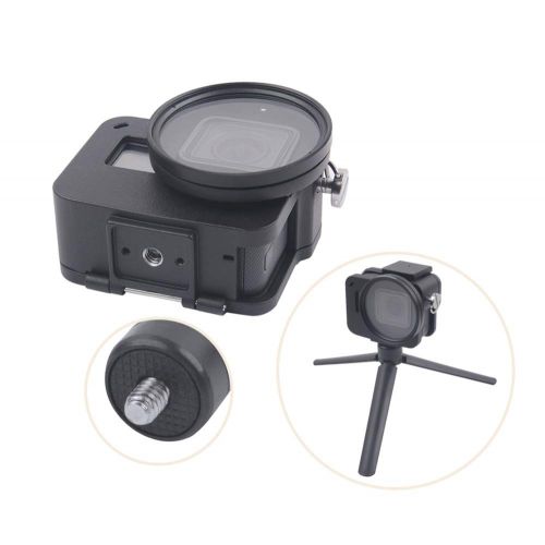  FOCOQI Focoqi Aluminium Alloy Skeleton Protective Case with 52 mm UV Filter for Gopro Hero 5 Hero 6 Hero 7 Black Action Camera