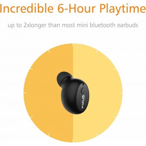  [아마존베스트]FOCUSPOWER F10 Mini Bluetooth Earbud Smallest Wireless Invisible Headphone with 6 Hour Playtime Car Headset with Mic for iPhone and Android Smart Phones(One Pcs)