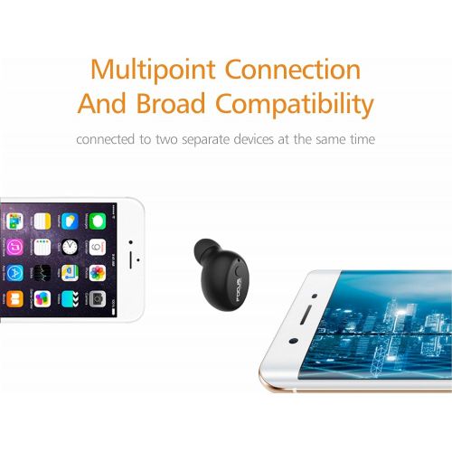  [아마존베스트]FOCUSPOWER F10 Mini Bluetooth Earbud Smallest Wireless Invisible Headphone with 6 Hour Playtime Car Headset with Mic for iPhone and Android Smart Phones(One Pcs)