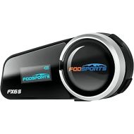 FODSPORTS FX6S Motorcycle Bluetooth Helmet Intercom Communication System with LED Screen - Connect up to 6 Riders, Voice Dialing, Universal Motorbike Communicator for ATVs and Dirt Bikes - 1 Pack
