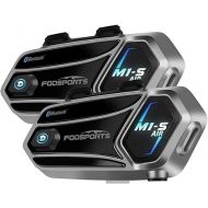 FODSPORTS Motorcycle Bluetooth Headset Music Share 3 Music Effects M1S AIR Intercom Helmet Communication System (Dual Pack 2 Way M1S-AIR)
