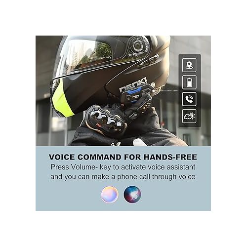  FODSPORTS Motorcycle Bluetooth intercom FX4 Pro 1200m Helmet Intercom,4 Riders Motorcycle Bluetooth Headset,Universal Bluetooth Helmet Headset,Helmet Communication System FM/Hard &Soft Mic/1Pack