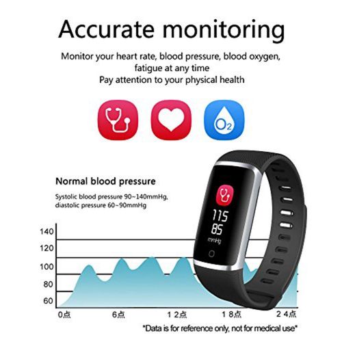  FOHKJMML Fitness Tracker/GPS Fitness Tracker HR, Activity Tracker Watch with Heart Rate Monitor, Activity Tracker with Color Screen (Color : -, Size : -)