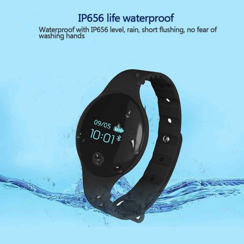  FOHKJMML H8 Bluetooth Smart Bracelet Band Sports Fitness Wristband Silicone Pedometer Step Calories Count Sleep Monitor Health Fitness Tracker Kids Smart Watch, Black (Color : -, S