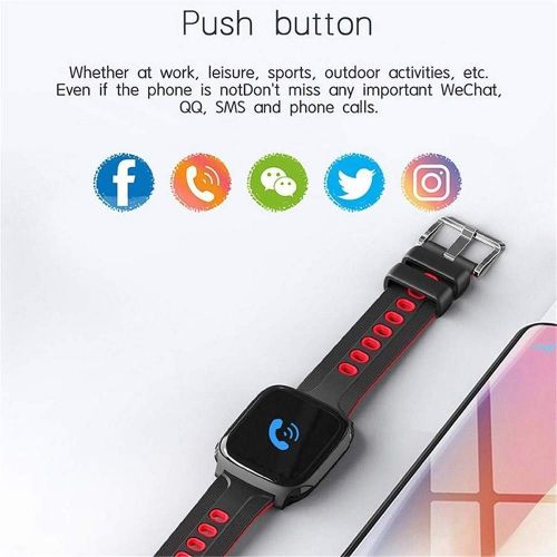  FOHKJMML 1.3 IP67 Waterproof Bluetooth Smart Watch Fitness Tracker Heart Rate Detection Full Touch Screen Healthy Bracelet (Color : Red, Size : -)