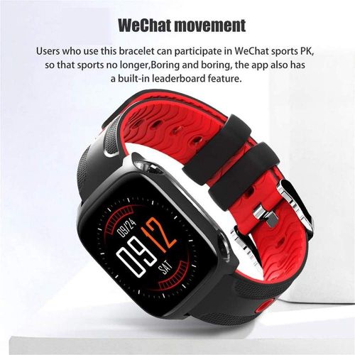  FOHKJMML 1.3 IP67 Waterproof Bluetooth Smart Watch Fitness Tracker Heart Rate Detection Full Touch Screen Healthy Bracelet (Color : Red, Size : -)