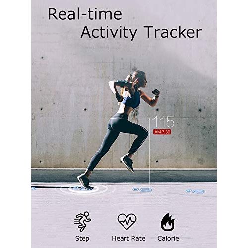  FOHKJMML Fitness Tracker Waterproof, Color Screen Smart Bracelet with Sleep Tracking Calorie Counter, Pedometer Watch for Kids Women Men, Black (Color : -, Size : -)
