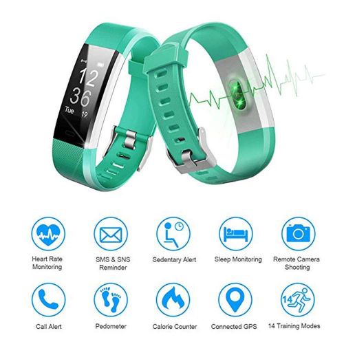  FOHKJMML Fitness Tracker HR, Activity Tracker Watch with Heart Rate Monitor, Waterproof Smart Fitness Band with Step Counter, Calorie Counter, Pedometer Watch for Kids Women and Men ( Color