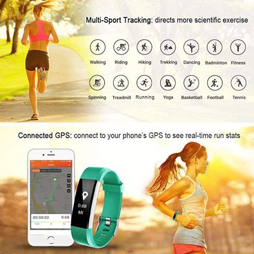  FOHKJMML Fitness Tracker HR, Activity Tracker Watch with Heart Rate Monitor, Waterproof Smart Fitness Band with Step Counter, Calorie Counter, Pedometer Watch for Kids Women and Men ( Color