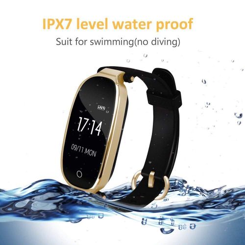  FOHKJMML Fitness Tracker, Womens Smart Fitness Watch, Heart Rate Monitor Smart Bracelet IP67 Waterproof Smart Bracelet with Health Sleep Activity Tracker Pedometer for Smartphone ( Color :