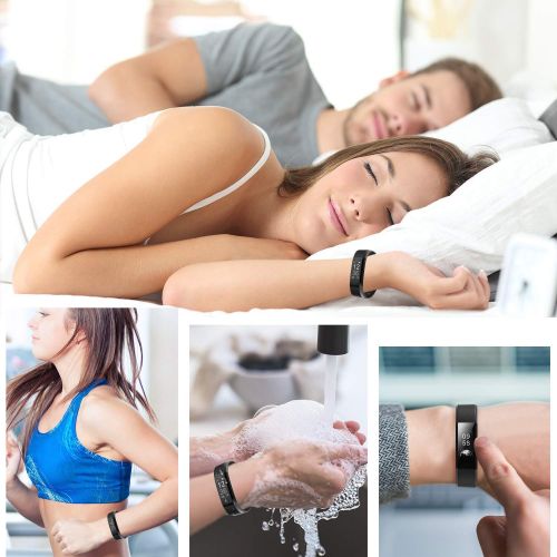  FOHKJMML Fitness Tracker Activity Tracker Sports Watch Smart Bracelet Pedometer Fitness with Heart Rate Monitors/GPS/Sleep Monitor Smart Wristband for Women and Kids (Color : Black