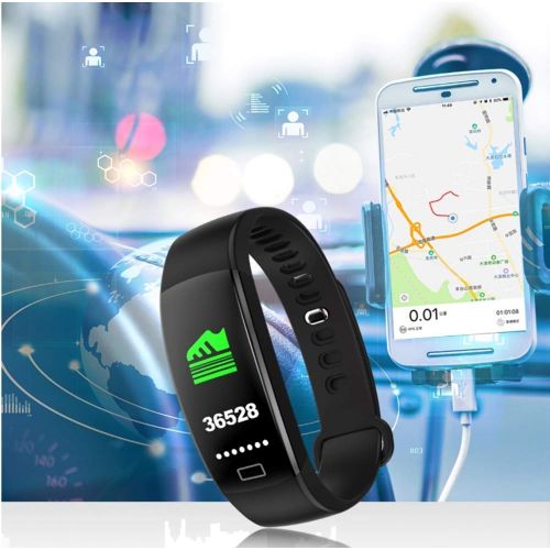  FOHKJMML Smart Fitness Tracker, Activity Watch Waterproof, Smart Band with Step Counter, Sleep Watch, Calorie Counter Watch, Fitness Tracker HR, Smart Fitness Band for Android and