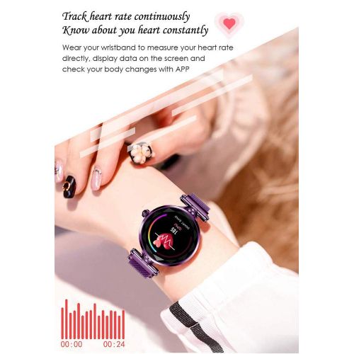  FOHKJMML Presentation H1 Womens Blood Pressure Sport Sports Smart Bracelet Watch Pedometer Women New Fitness Tracker (Color : Purple, Size : -)