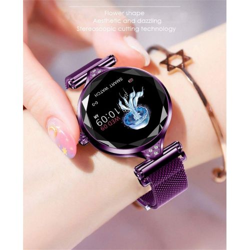  FOHKJMML Presentation H1 Womens Blood Pressure Sport Sports Smart Bracelet Watch Pedometer Women New Fitness Tracker (Color : Purple, Size : -)