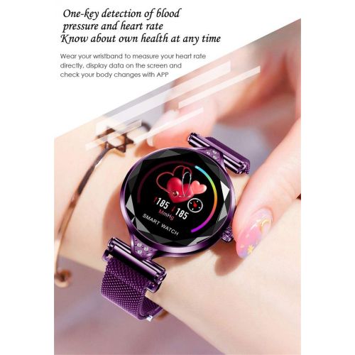  FOHKJMML Presentation H1 Womens Blood Pressure Sport Sports Smart Bracelet Watch Pedometer Women New Fitness Tracker (Color : Purple, Size : -)