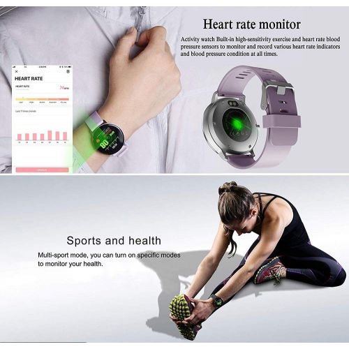  FOHKJMML Smart Watch, Fitness Tracker with Heart Rate & Blood Pressure Waterproof Activity Tracker Watch with Sleep Oxygen Monitor, Calorie Counter & Pedometer for Women Men (Color