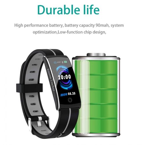  FOHKJMML Fitness Tracker IP68 Waterproof Heart Rate Blood Pressure Sedentary Smart Wristband Smart Watch (Color : -, Size : -)