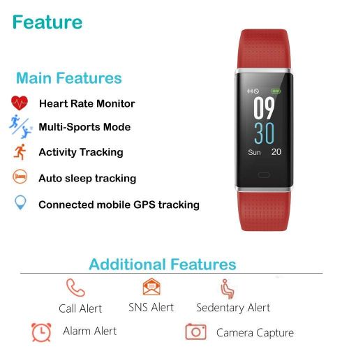  FOHKJMML Fitness Tracker, Fitness Watch Activity Tracker with Heart Rate Monitor Watch, IP68 Waterproof Sleep Monitor Step Counter 14 Sport Modes, Pedometer for Women Men (Color Sc