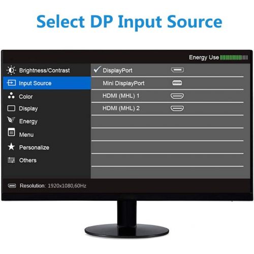  HDMI to DisplayPort Adapter (4Kx2K),FOINNEX Active HDMI 1.4 to DP 1.2 Converter with USB Power,Compatible with PC,PS3,PS4,Xbox One,Xbox 360 to Monitor,TV,Male to Female.