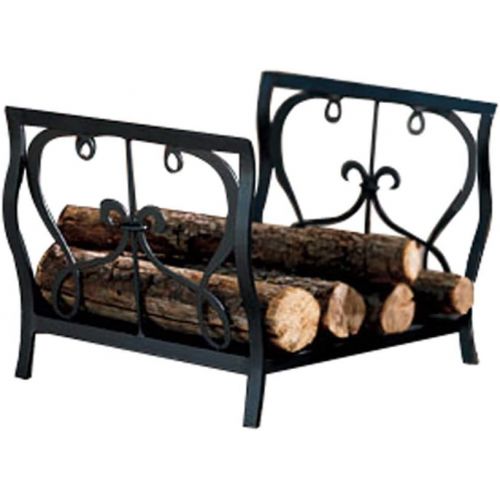  FOLDING Fireplace Screen 18 Inch Firewood Holder Small Heavy Duty Firewood Racks for Home Stove Fire Pits or Indoors Steel Wood Storage Log Rack Holder 17.7×13.7×15.7 Ensures Long