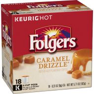 FOLGERS K CUPS Folgers Caramel Drizzle Flavored Coffee, K-Cup Pods for Keurig K-Cup Brewers, 18-Count (Pack of 4)