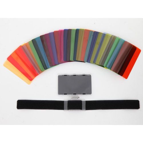  Fomito Color Gel Kit Filter 30ps w/Gels-Band & Reflector for Canon Nikon Olympus Pentax Yongnuo Neewer Godox Speedlite