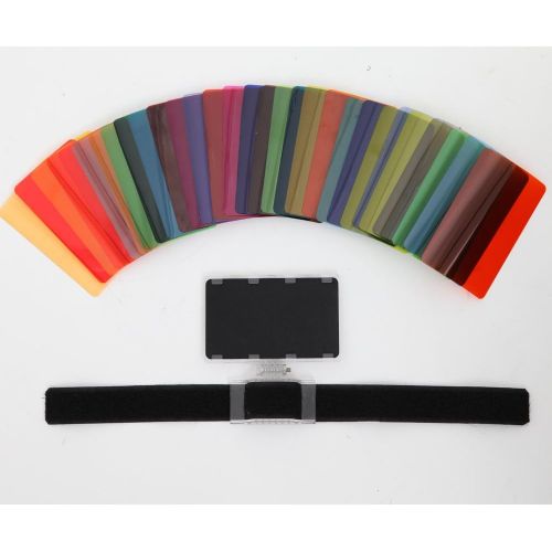  Fomito Color Gel Kit Filter 30ps w/Gels-Band & Reflector for Canon Nikon Olympus Pentax Yongnuo Neewer Godox Speedlite