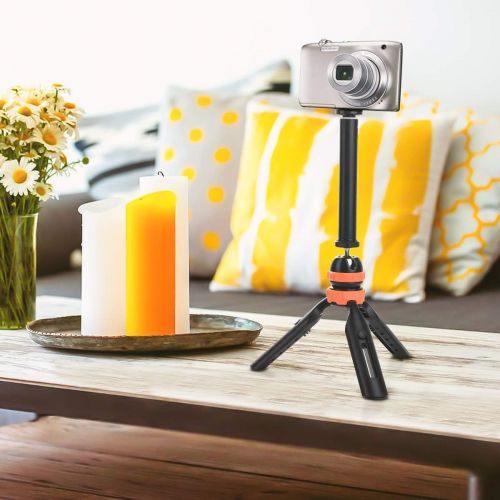  Fomito Extension Pole Tripod, Mini Selfie Stick Tripod Stand Handle Grip for Canon Nikon Sony SLR DSLR Cameras, iPhone 11 Pro Max Samsung OnePlus Google Smartphone Vlogging