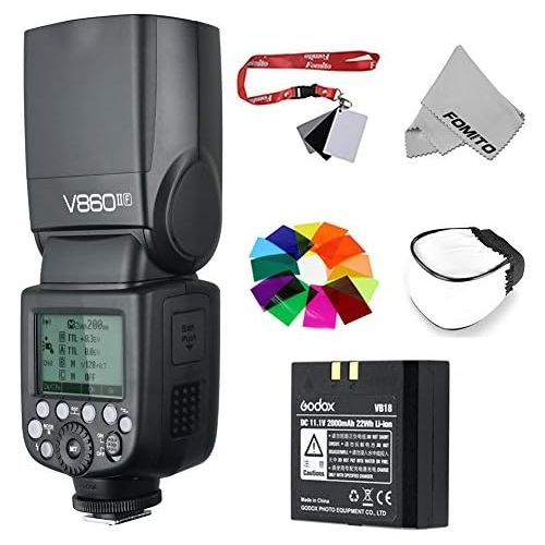 Fomito Godox V860IIF 2.4G GN60 TTL HSS 18000s Li-on Battery Camera Flash Speedlite for Fujifilm DSLR Cameras
