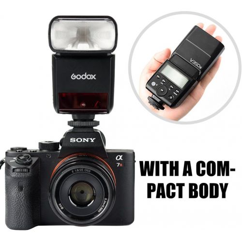  Fomito Godox V350S TTL Flash 2.4G Camera Flash HSS Speedlight with Li-ion Rechargeable Battery for Sony Cameras A7R A7RII A7RIII A77II RX10 A9 A58 A99 ILCE6000L