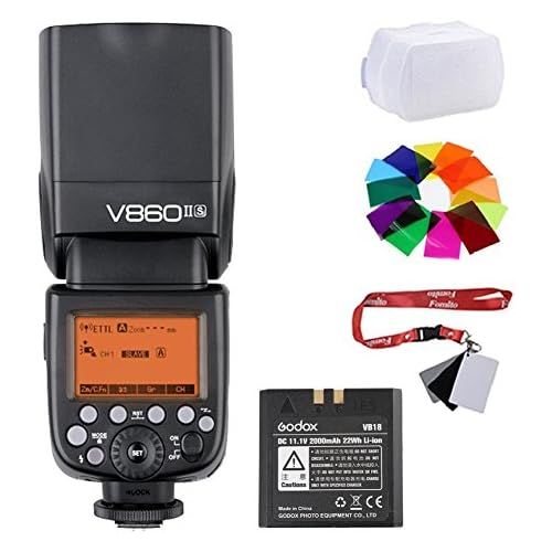  Fomito Godox V860II Speedlite TTL Flash - HSS High Speed Sync GN60 2.4G Li-on Battery Camera Flash Light for Sony A6000 Flash etc - 1.5S Recycle Time 650 Full Power Pops Supports TTLMMu