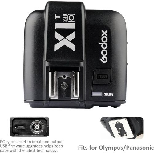  Fomito Godox TT685O TTL 2.4GHz Wireless MasterExternal AutoFlash Speedlite &X1T-O Transmitter Trigger HSS for OlympusPanasonic Cameras